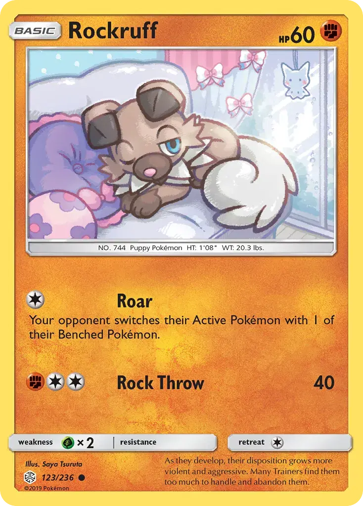 Rockruff Cosmic Eclipse 123