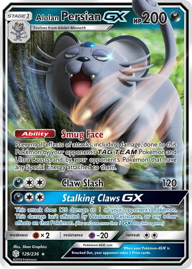 Alolan Persian-GX Cosmic Eclipse 129