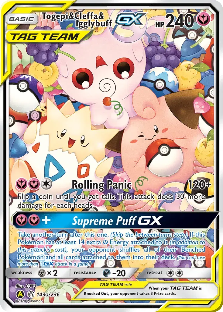 Togepi & Cleffa & Igglybuff-GX Cosmic Eclipse 143a