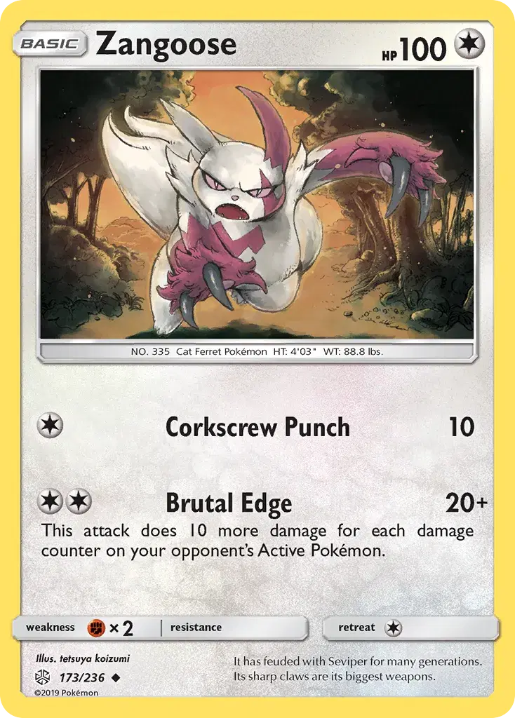 Zangoose Cosmic Eclipse 173