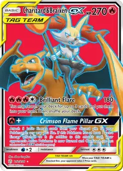 Charizard & Braixen-GX Cosmic Eclipse