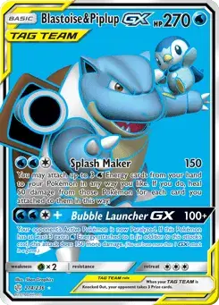 Blastoise & Piplup-GX Cosmic Eclipse