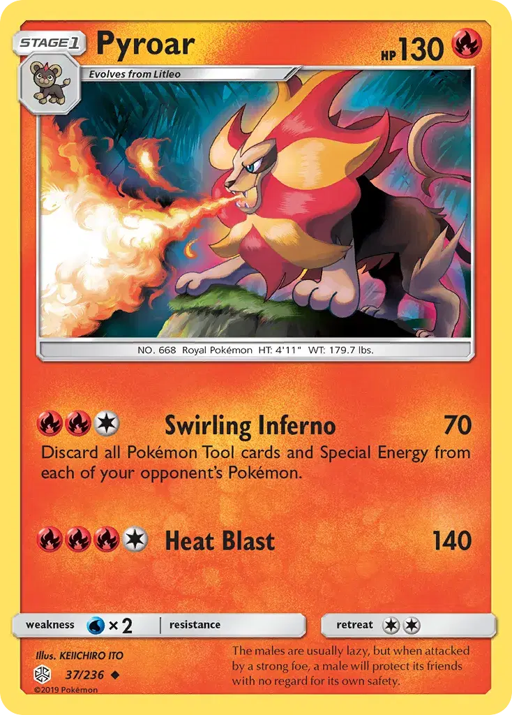 Pyroar Cosmic Eclipse 37