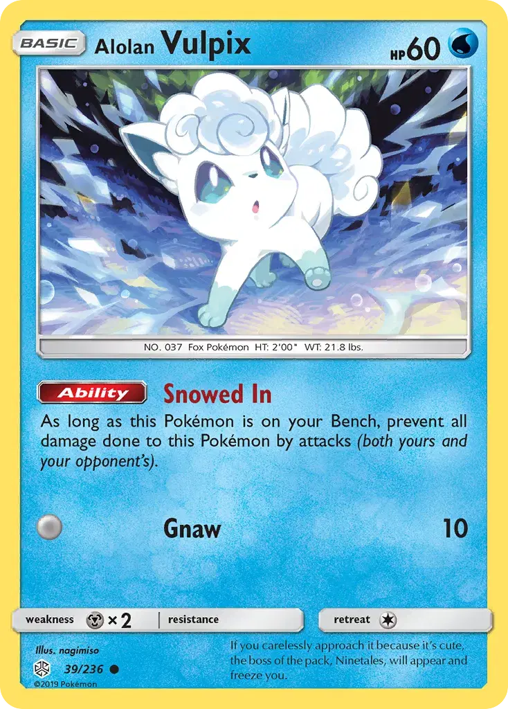 Alolan Vulpix Cosmic Eclipse 39