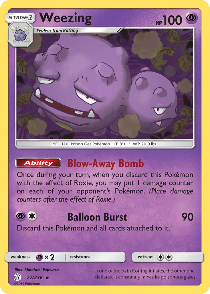 Weezing Cosmic Eclipse 77