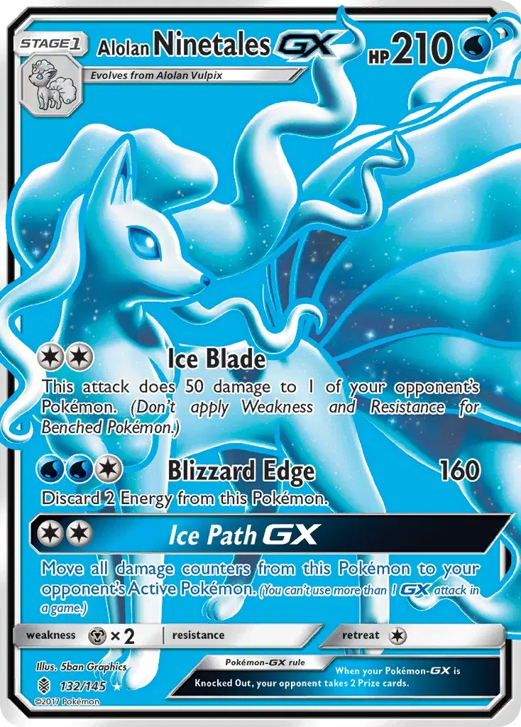 Alolan Ninetales-GX Guardians Rising 132