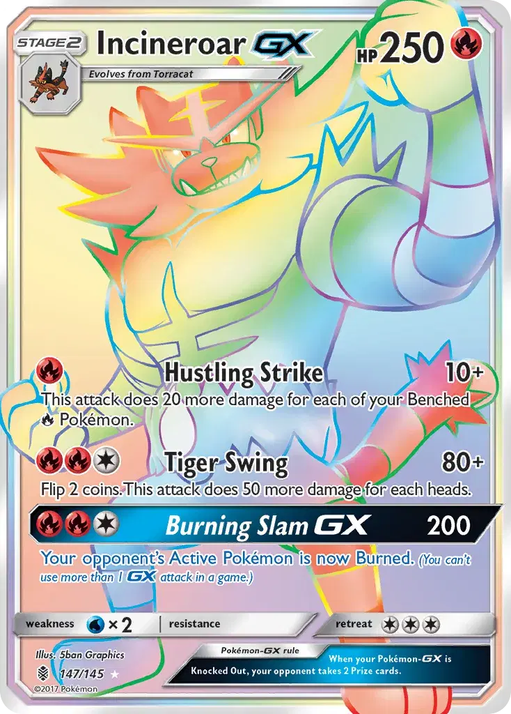 Incineroar-GX Guardians Rising 147