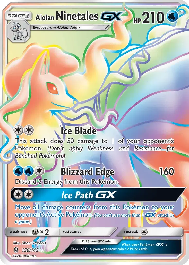 Alolan Ninetales-GX Guardians Rising 150