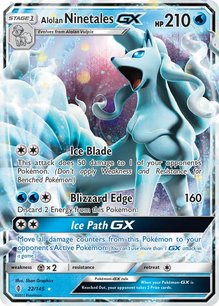 Alolan Ninetales-GX Guardians Rising 22
