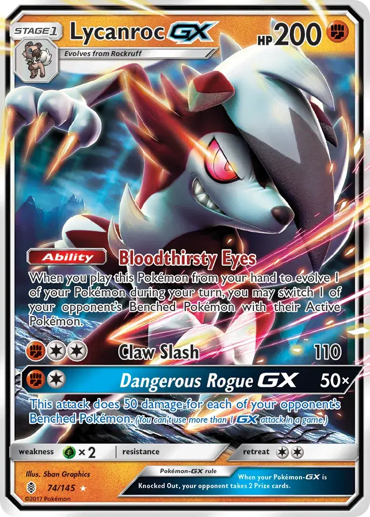 Lycanroc-GX Guardians Rising 74