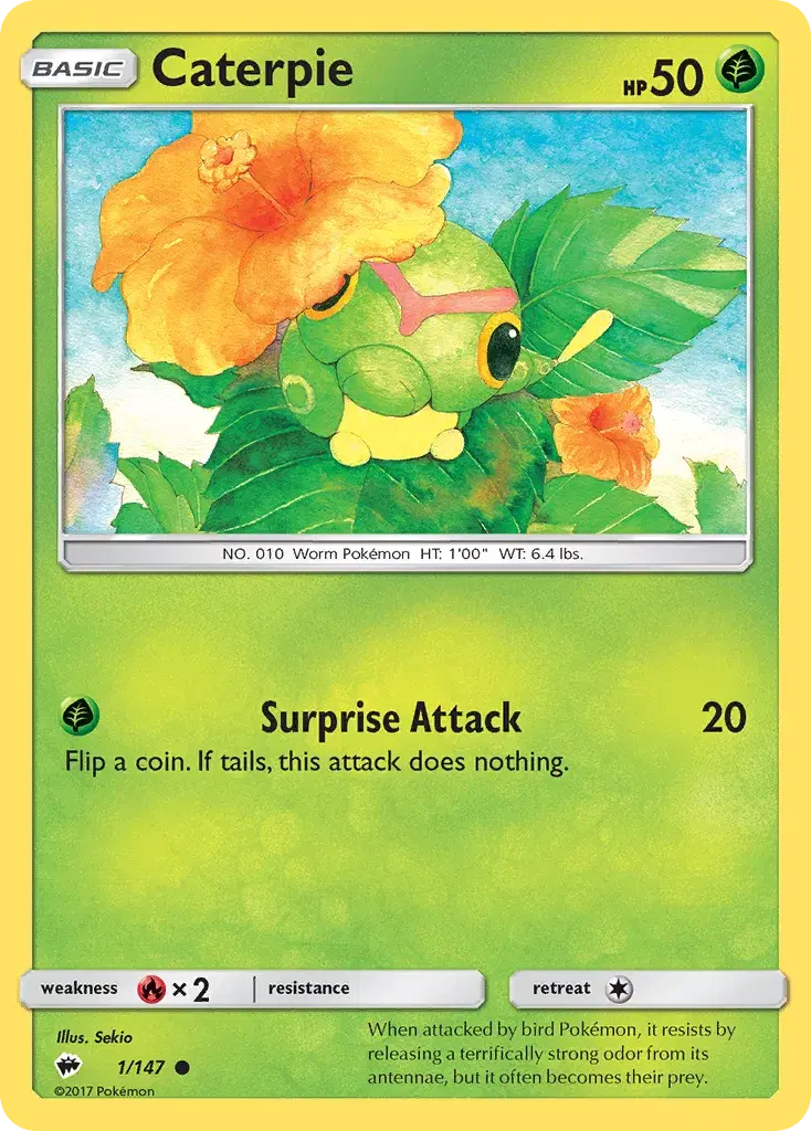 Caterpie Burning Shadows 1