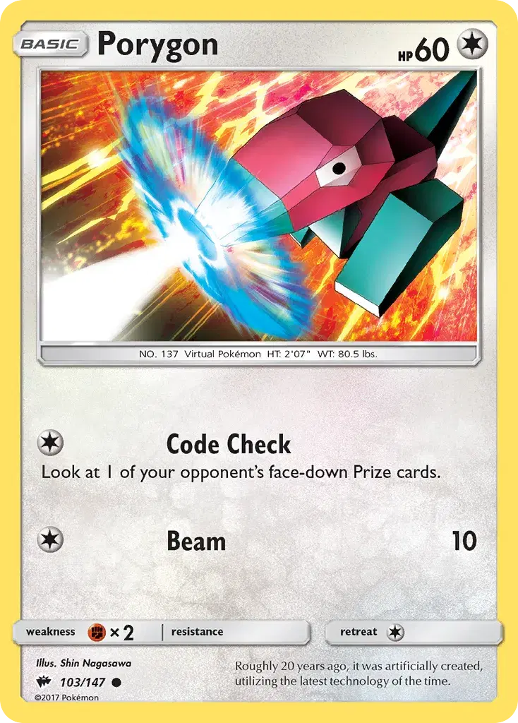 Porygon Burning Shadows 103