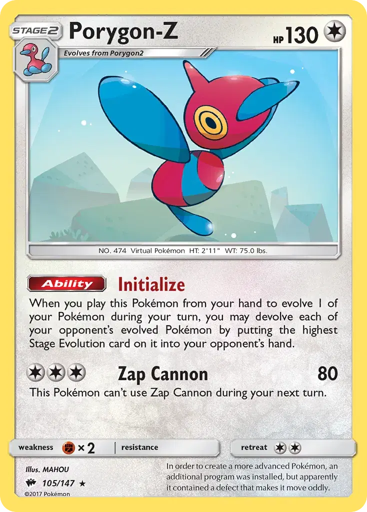 Porygon-Z Burning Shadows 105