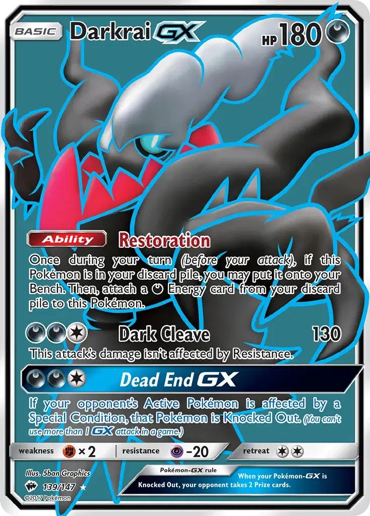Darkrai-GX Burning Shadows 139
