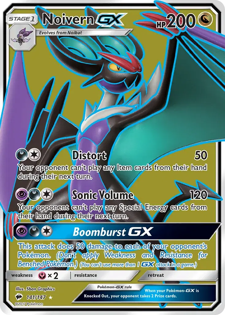 Noivern-GX Burning Shadows 141
