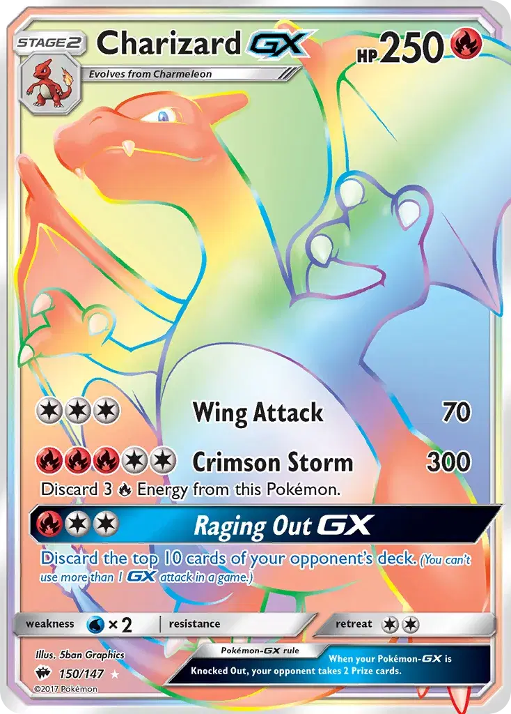 Charizard-GX Burning Shadows 150