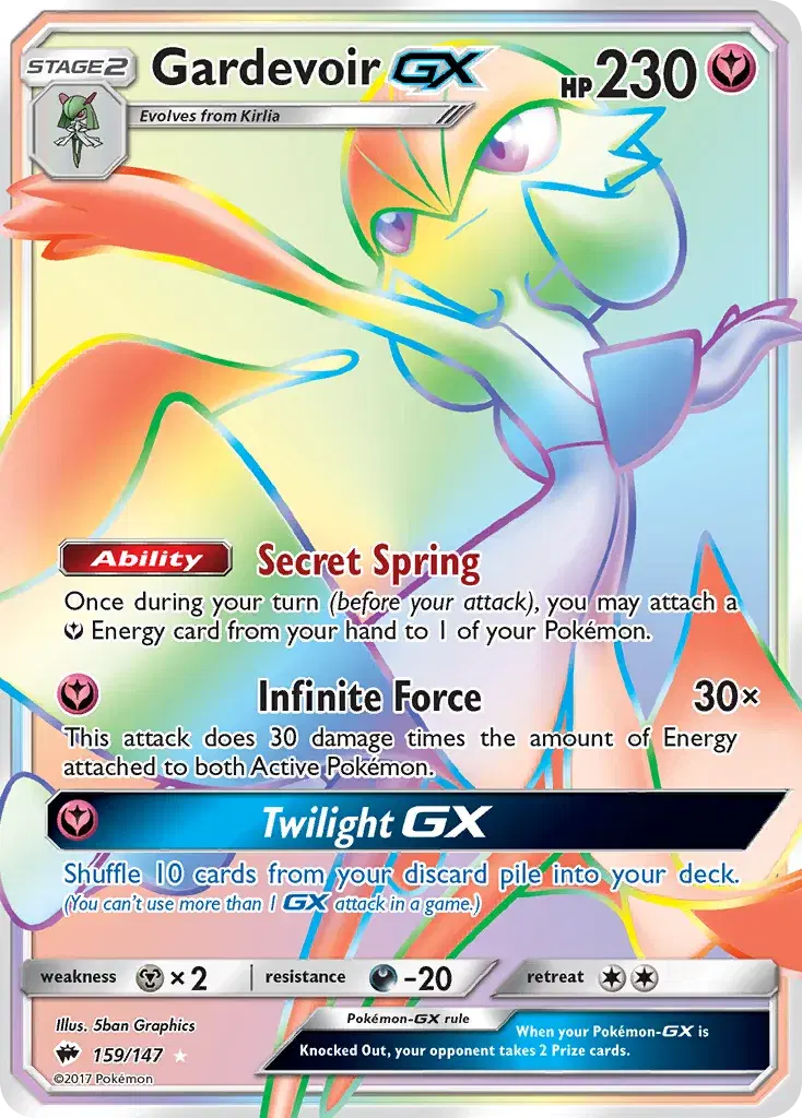 Gardevoir-GX Burning Shadows 159
