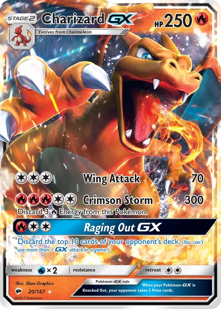 Charizard-GX Burning Shadows 20