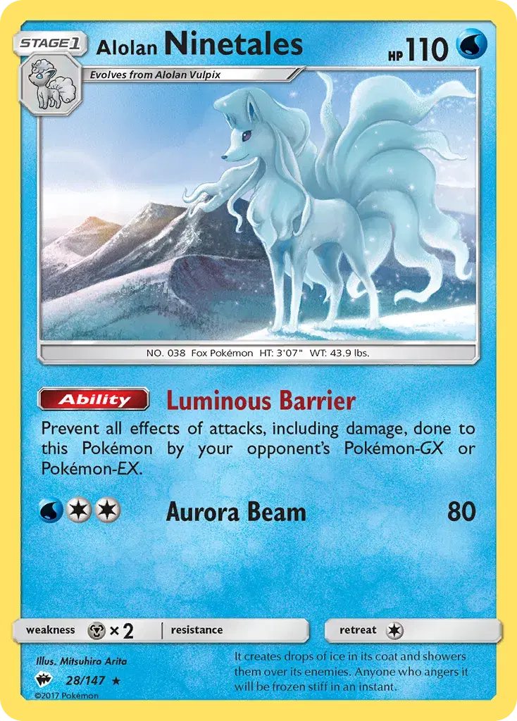 Alolan Ninetales Burning Shadows 28