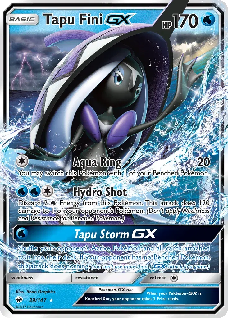 Tapu Fini-GX Burning Shadows 39