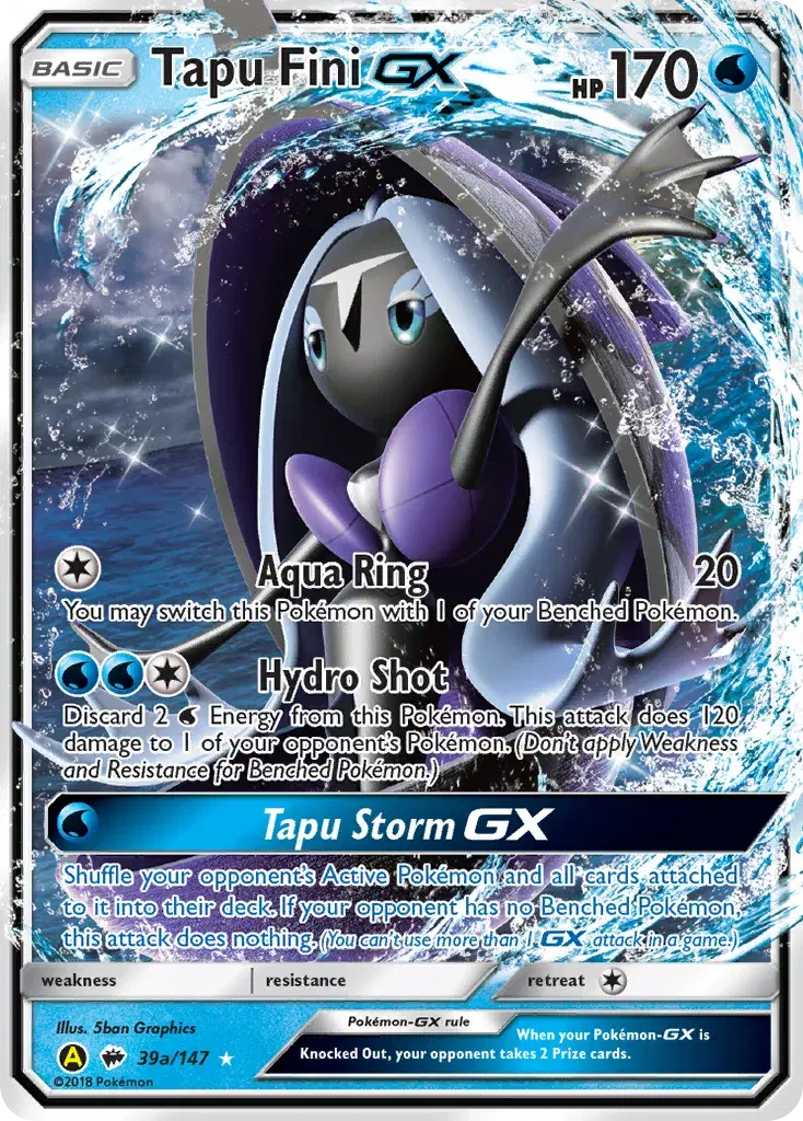 Tapu Fini-GX Burning Shadows 39a