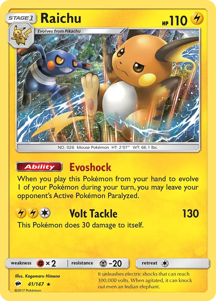 Raichu Burning Shadows 41