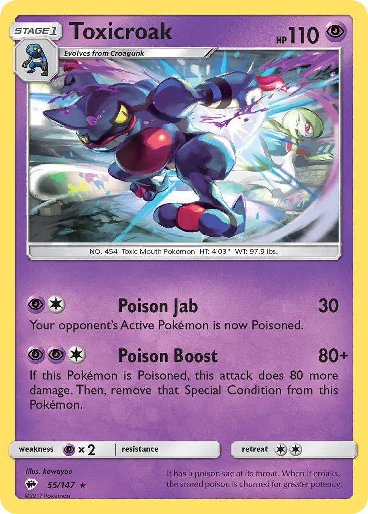 Toxicroak Burning Shadows 55