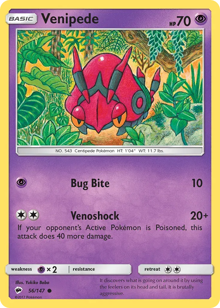 Venipede Burning Shadows 56