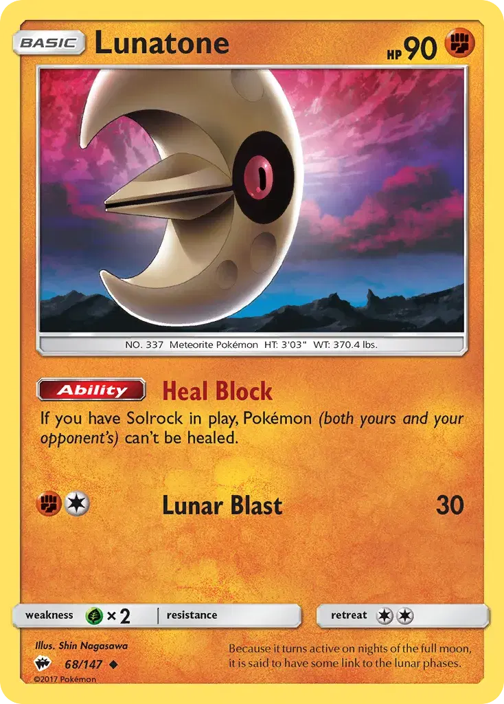 Lunatone Burning Shadows 68
