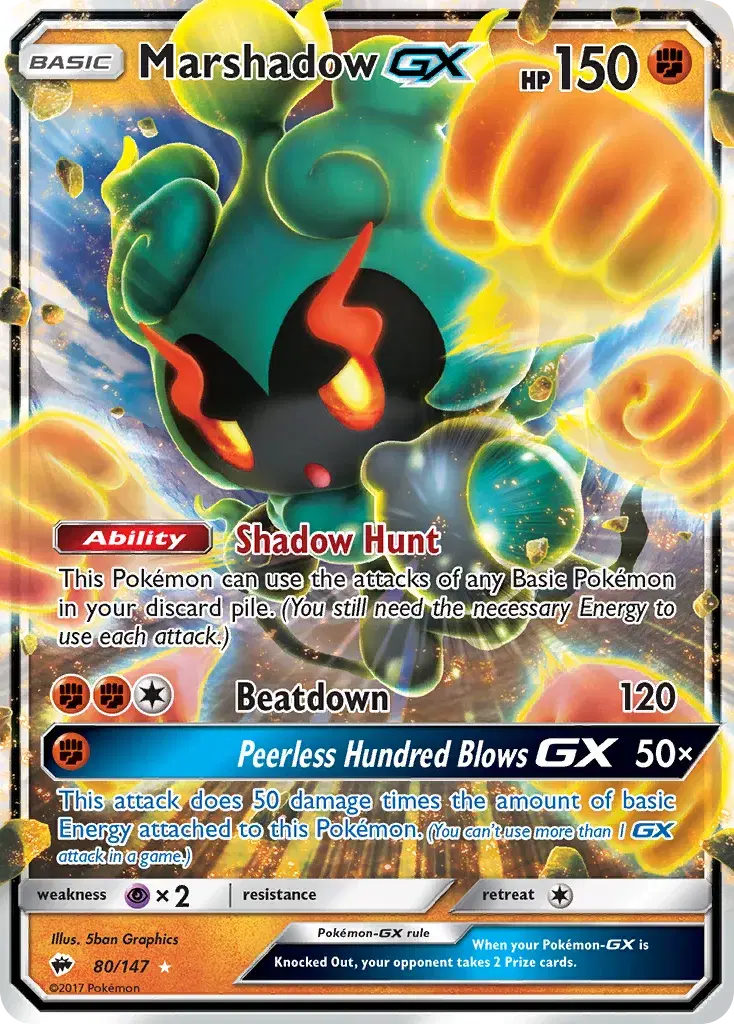Marshadow-GX Burning Shadows 80