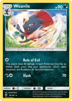 Weavile Burning Shadows