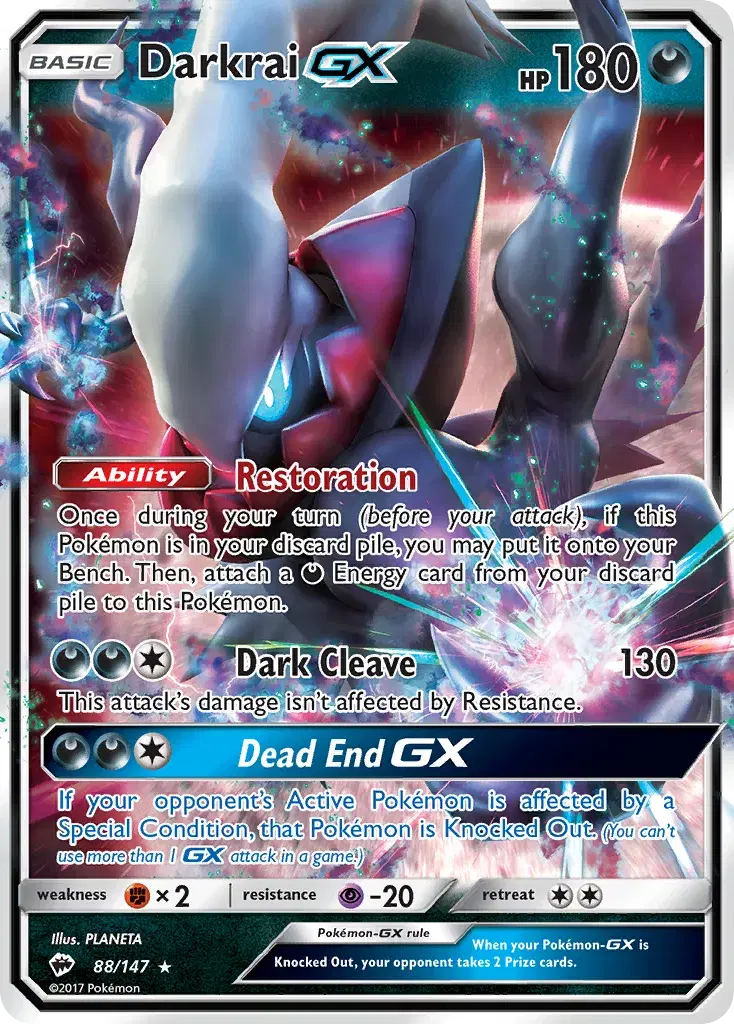 Darkrai-GX Burning Shadows 88