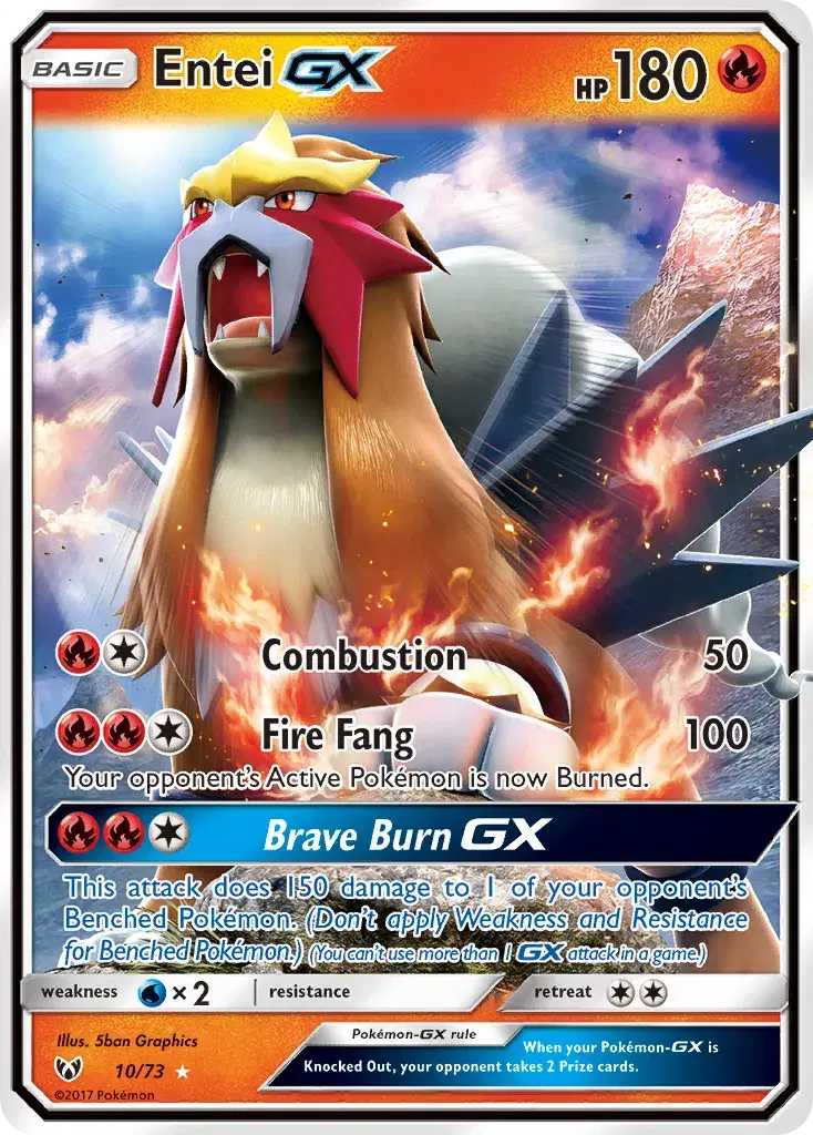 Entei-GX Shining Legends 10