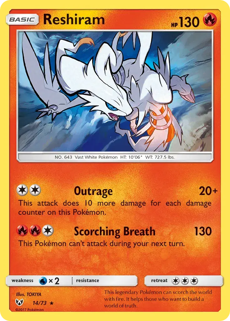 Reshiram Shining Legends 14