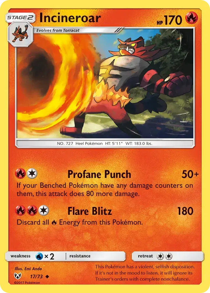Incineroar Shining Legends 17