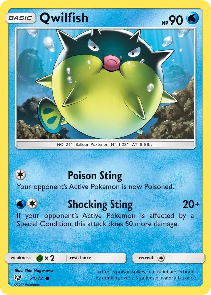 Qwilfish Shining Legends 21