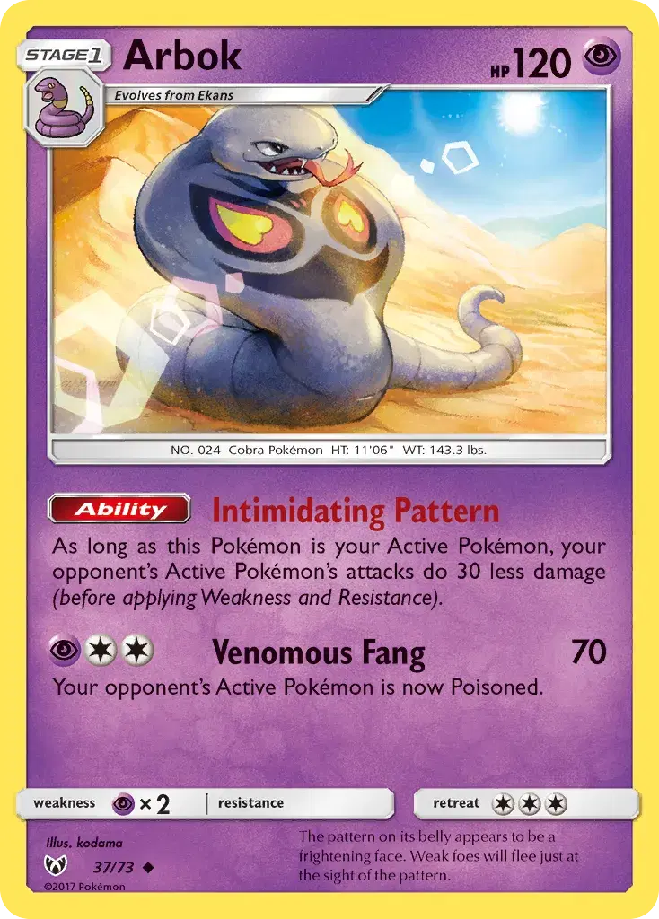 Arbok Shining Legends 37