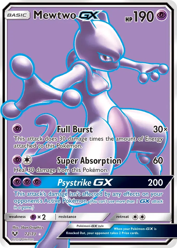 Mewtwo-GX Shining Legends 72