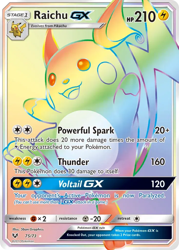 Raichu-GX Shining Legends 75