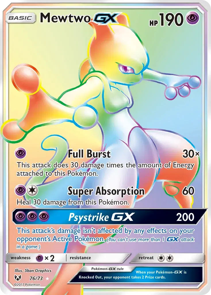 Mewtwo-GX Shining Legends 76