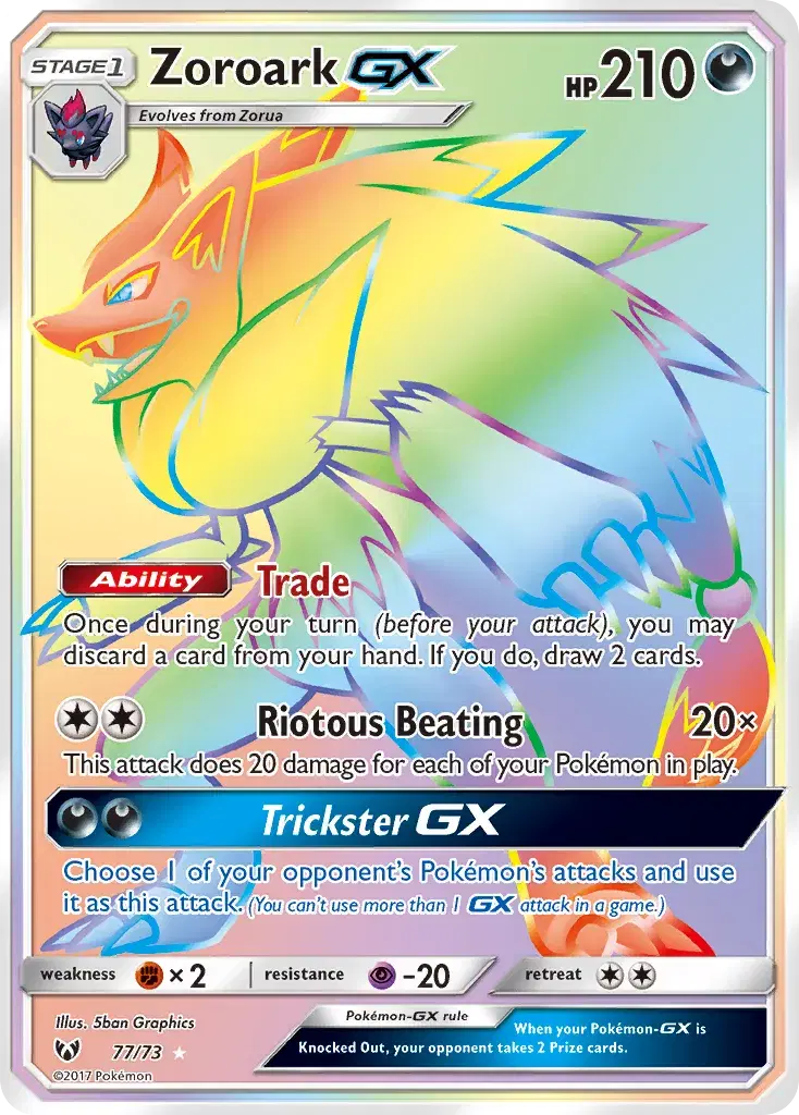 Zoroark-GX Shining Legends 77