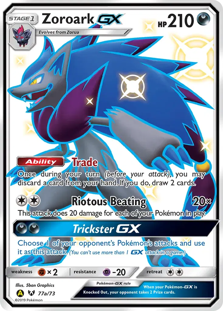 Zoroark-GX Shining Legends 77a