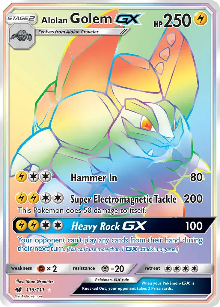 Alolan Golem-GX Crimson Invasion 113