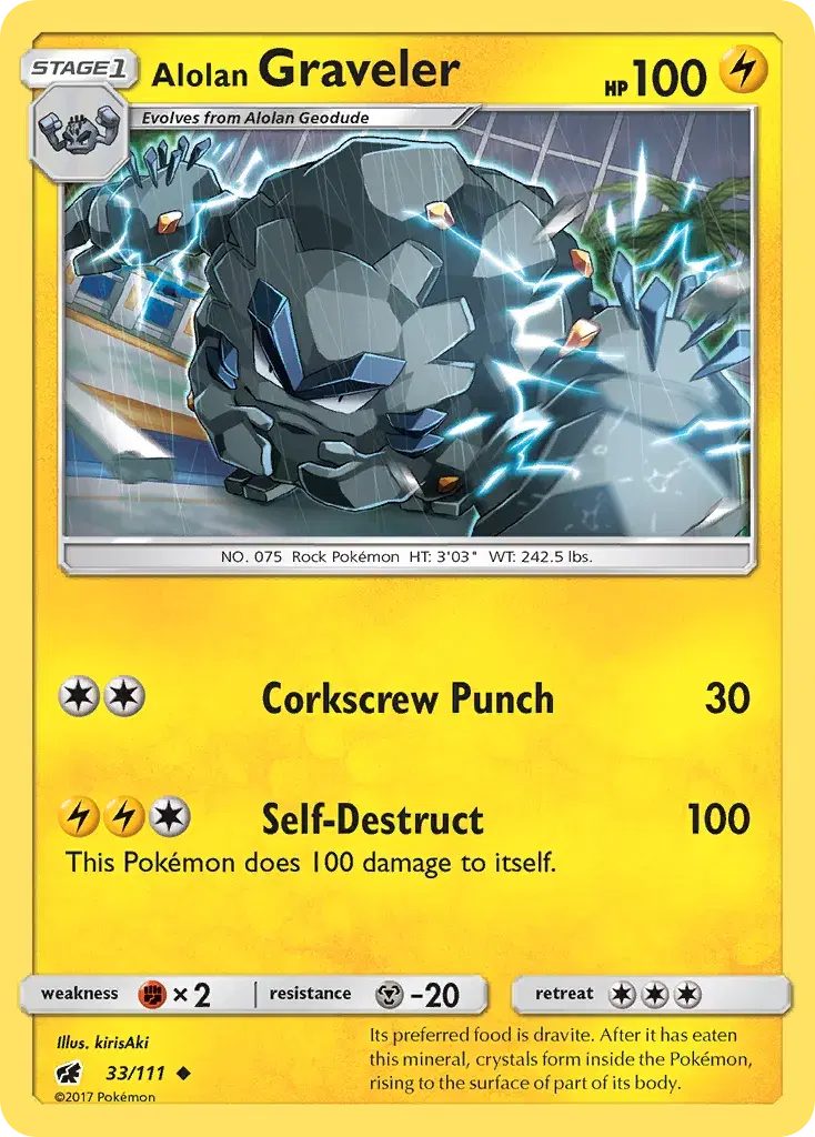 Alolan Graveler Crimson Invasion 33