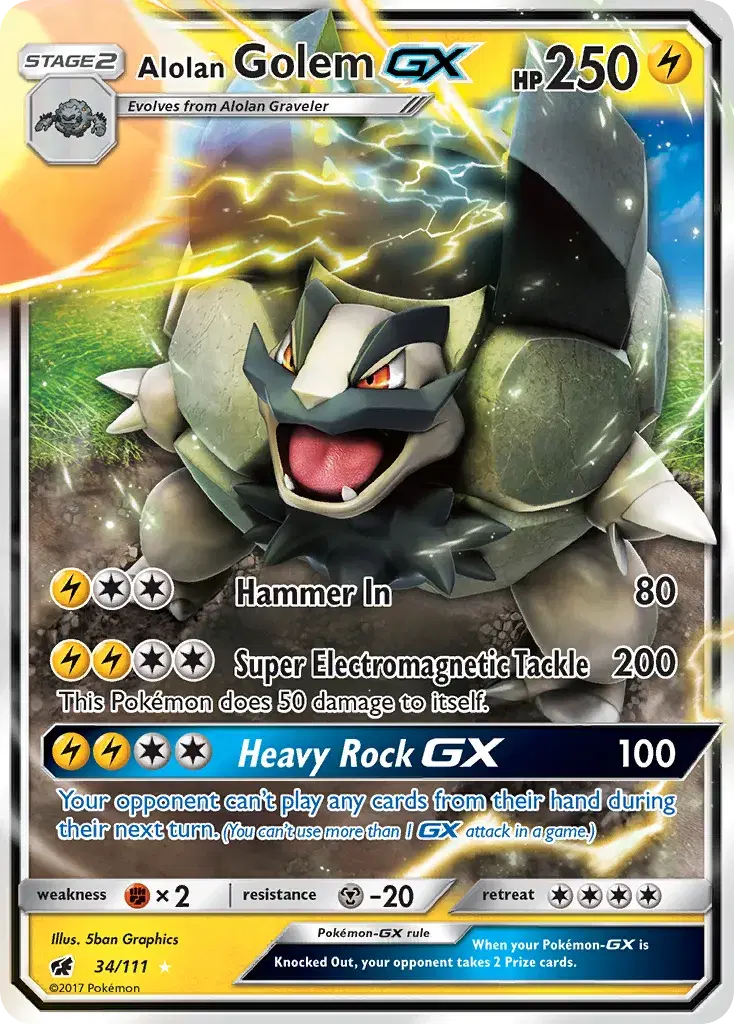 Alolan Golem-GX Crimson Invasion 34