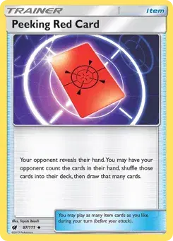 Peeking Red Card Crimson Invasion