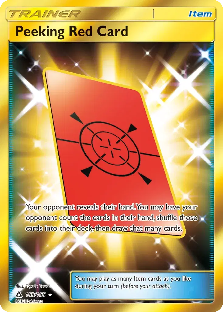 Peeking Red Card Ultra Prism 169