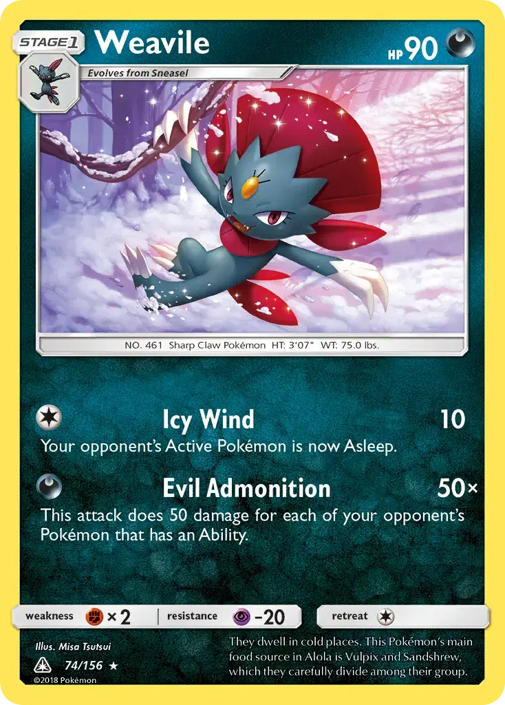 Weavile Ultra Prism 74