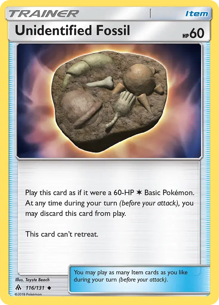 Unidentified Fossil Forbidden Light 116