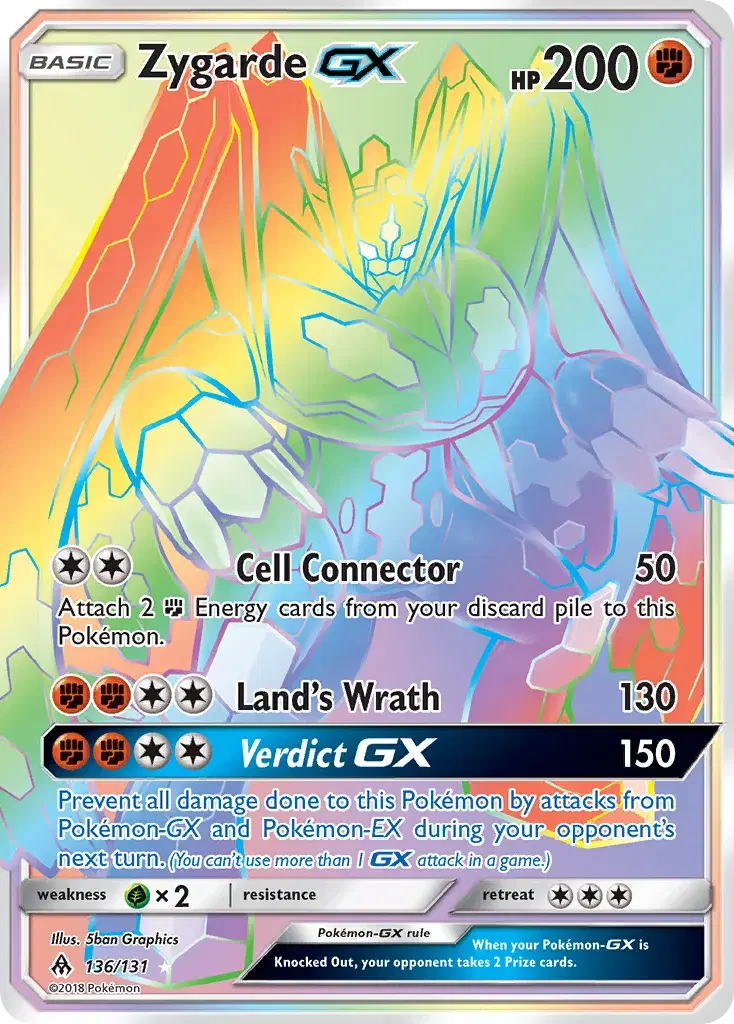 Zygarde-GX Forbidden Light 136